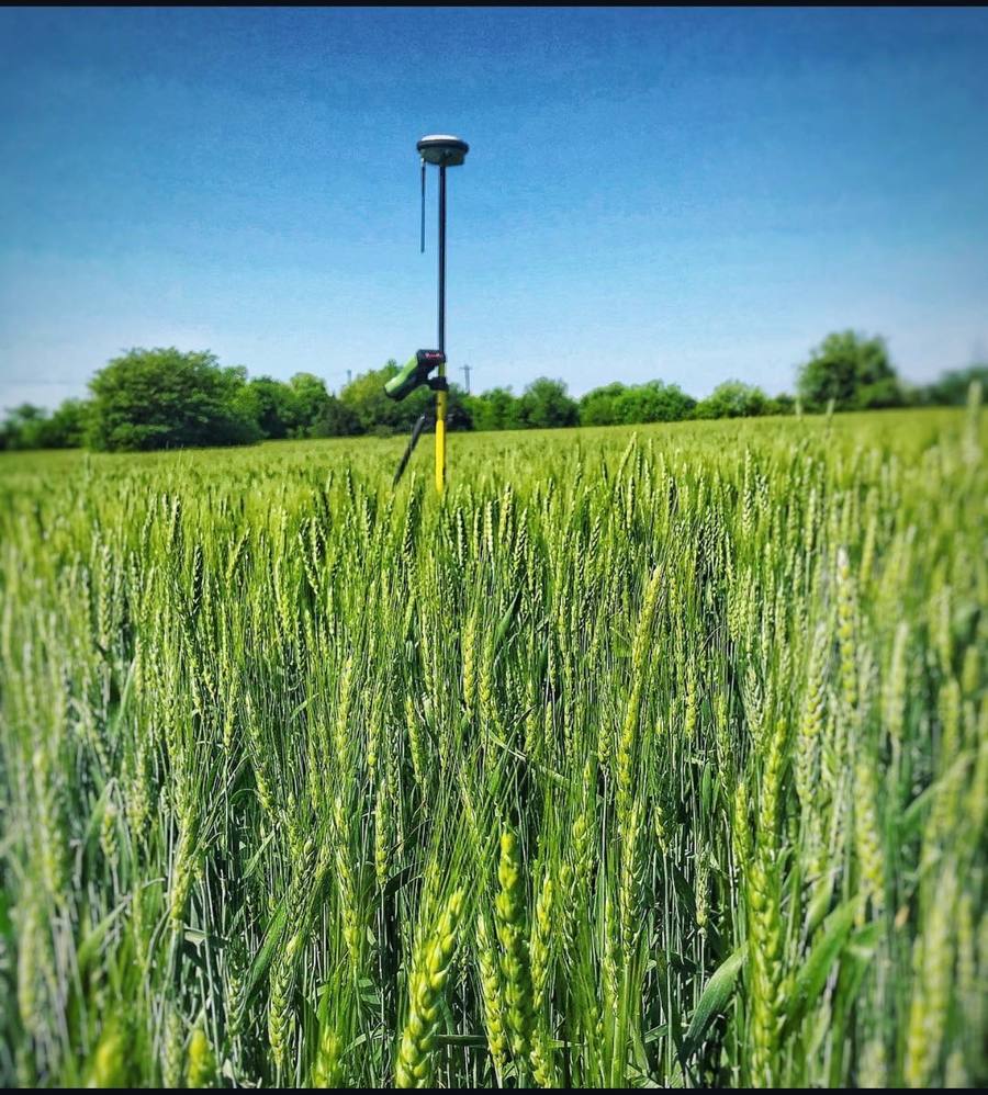 GPS rover in a field