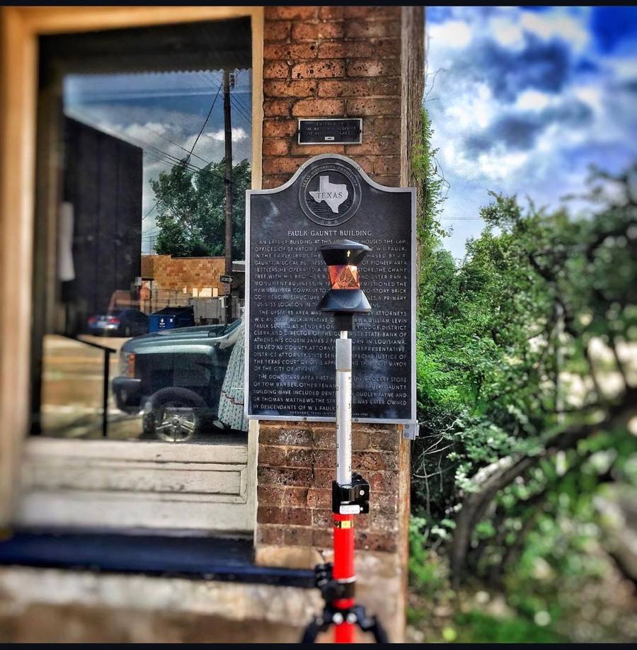 Surveying at a historic Athens building